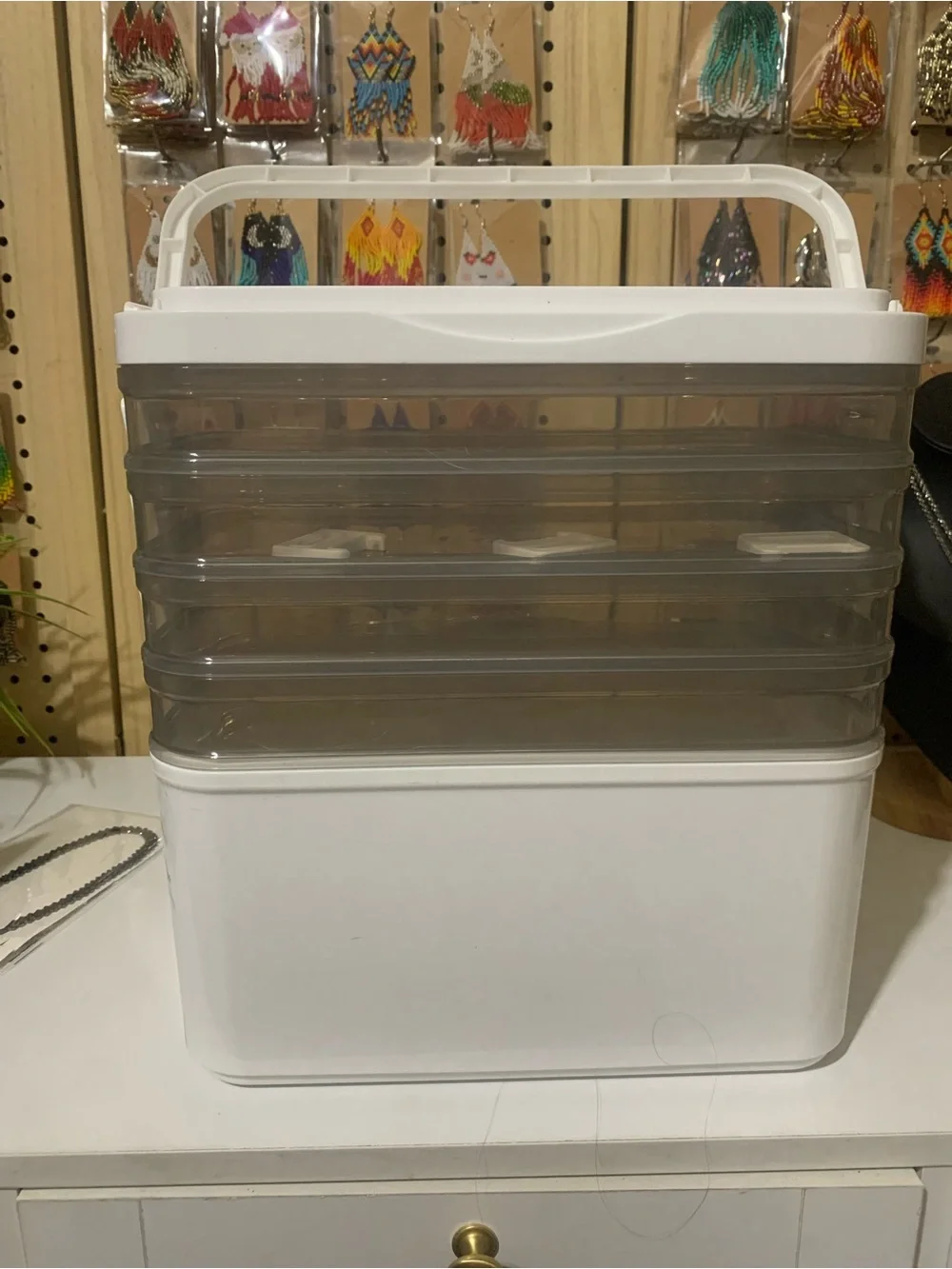 Stackable Clear/White Portable Storage Organizer/ first aid kit
